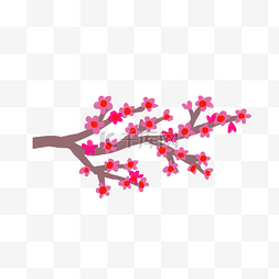 梅花树枝新春