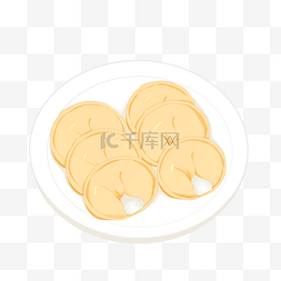 中华传统食品图片_传统美食精品饺子手绘插画