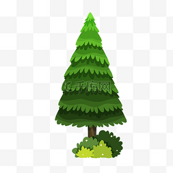 绿色的树卡通图片_绿色的树矢量素材