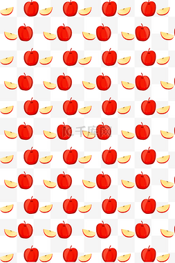 卡通红色的苹果图片_红色的苹果底纹插画