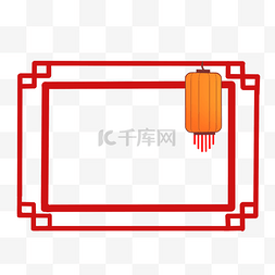中国结的边框图片_新年黄色的灯笼边框
