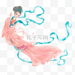 七夕人物插画图片_七夕人物嫦娥插画