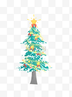 卡通小清新圣诞树设计