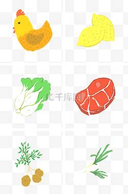 插画食物柠檬图片_手绘蔬菜食物插画