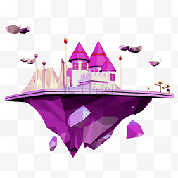 紫色的玄幻小城堡