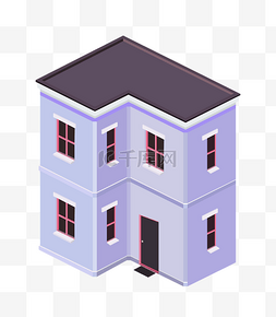 紫色别墅房子