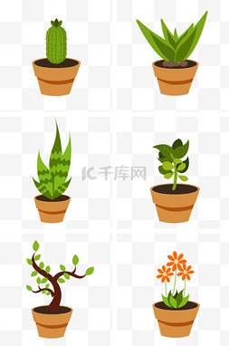 种植植物植物图片_绿色盆栽矢量免抠图