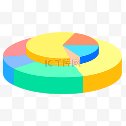数据分析圆图片_圆形彩色金融理财插图