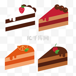 卡通蛋糕造型图片_小蛋糕甜点造型元素