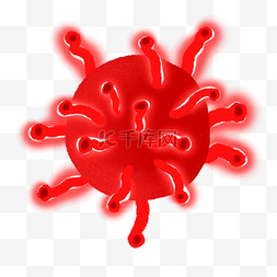 红色斑点细菌插画