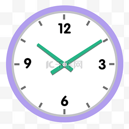 免费试课图片_紫色钟表装饰素材免费下载