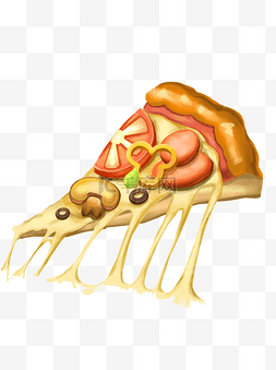 手绘披萨美食设计