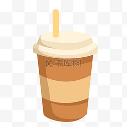奶茶杯吸管图片_手绘美味的奶茶插画