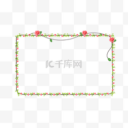 背景文案图片_红色碎花边框装饰