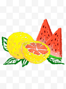 水果图片_手绘二十四节气之处暑水果可商用