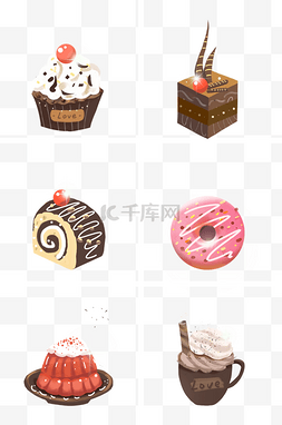 面包甜甜圈图片_甜点蛋糕巧克力果冻