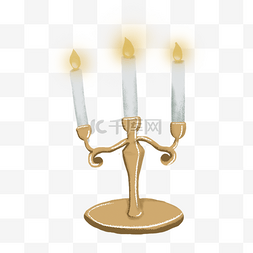 一盏烛光图片_万圣节蜡烛手绘卡通