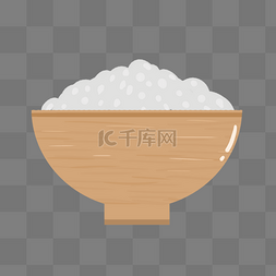 木碗中的酸奶图片_ 木碗米饭 