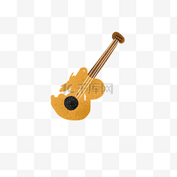 吉它包vi样机图片_卡通简易的吉它免抠图