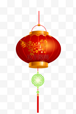 中国风红色灯笼插画