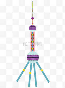 东方明珠手绘图片_漂亮的东方明珠建筑