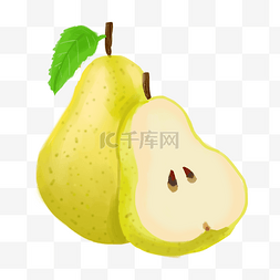 新鲜食材水果图片_手绘卡通水果系列梨子