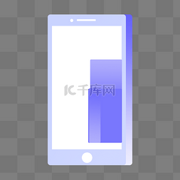 手机模版图片_紫色扁平化手机