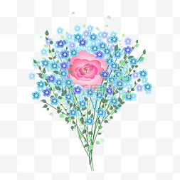 可爱花瓣小花素材图片_彩色植物花瓣插画