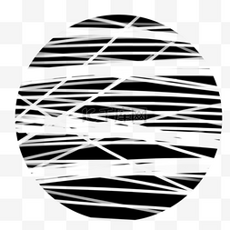创意黑图片_白色线条穿插在黑色圆盘中