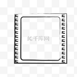 照片框胶片图片_手绘黑色电影胶片边框