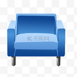 创意家居椅子图片_蓝色创意室内沙发