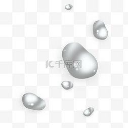 雨水小图片_白色半透明感小清新雨珠水滴