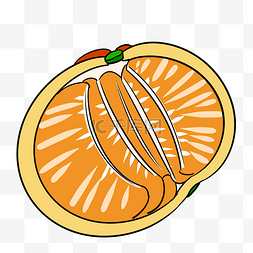 半个橘子装饰插画