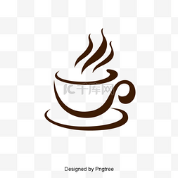 咖啡抽象图片_简单抽象的咖啡杯元素