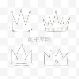 卡通可爱皇冠图片_简单可爱线条皇冠