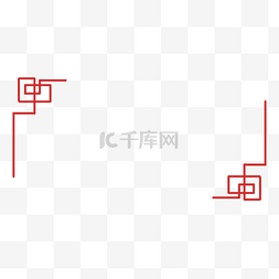 标题免扣素材图片_中国风红色免扣边框