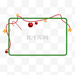 手绘圣诞夜图片_圣诞节立体卡通立体边框