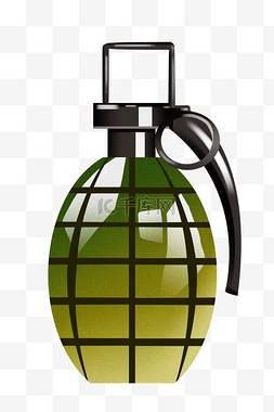 绿色的手榴弹图片_打仗武器绿色手榴弹
