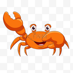 螃蟹美味图片_秋季水产卡通海鲜大闸蟹插画