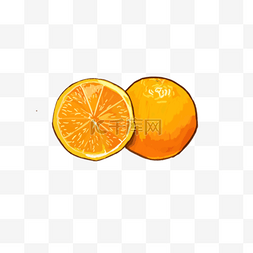 新鲜水果橙子插画