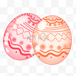 复活节两个彩蛋插画