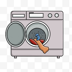 迷你井盖图片_卡通手绘迷你洗衣机