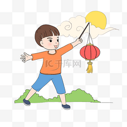 月亮元宵节图片_元宵节灯笼手绘图