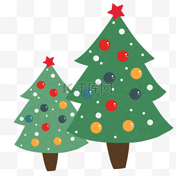 圣诞树小清新图片_小清新卡通植物插图圣诞树