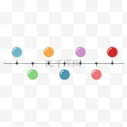 彩色圆形流程分析图片_彩色圆点分析