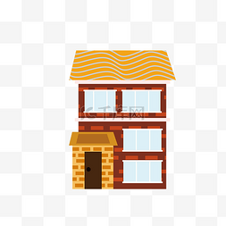 别墅外墙砖图片_一栋两层砖红色的房子