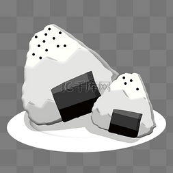 一盘奶油蛋糕插画