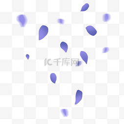 蓝紫色小清新唯美花瓣