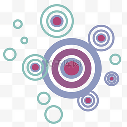 扁平化几何元素图片_圆圈套圆圈矢量