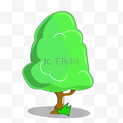 单体图片_植树节矢量卡通大树